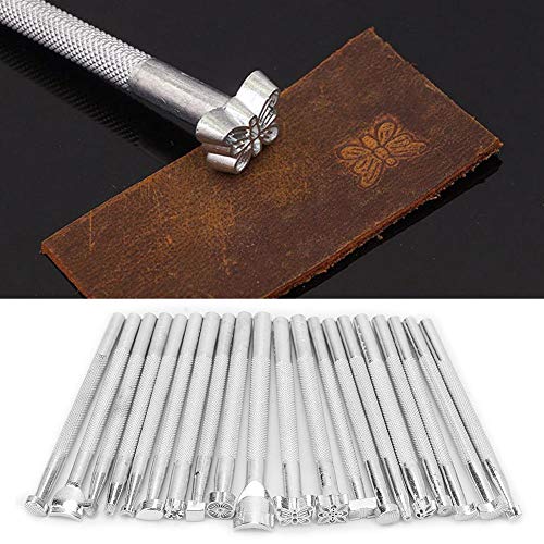 Multi Shape Leather Stamp Set Metal Pattern Stamp Punch Tools20pcs Leather Stamping Tools for Leather Art Craft Making Leather Tools - Image 4