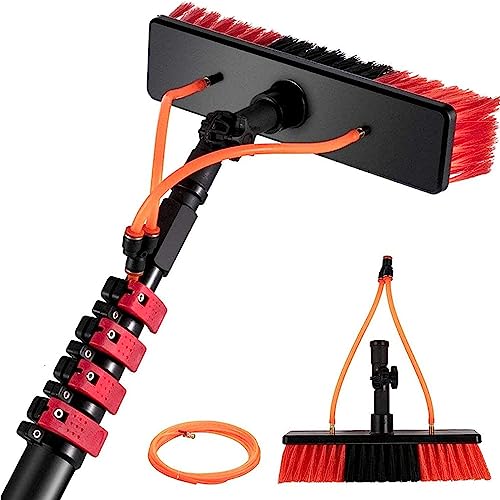 Kit de limpieza de paneles solares extensible hasta 12m con cepillo de agua 2