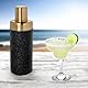 COCTELERA 550ML ACERO INOX. ORO MATE, CUBIERTA NEGRA_°7,5X23CM