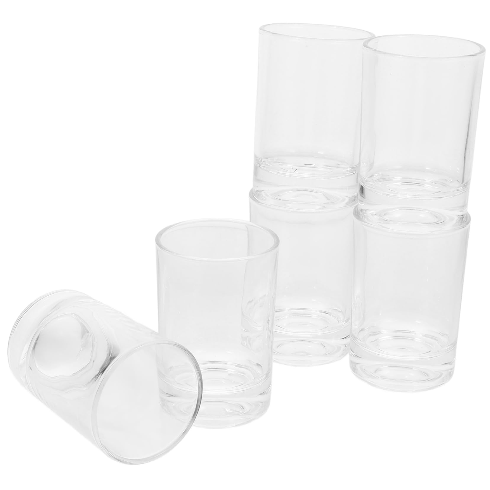 Unomor Elegant Glass Drinking Glasses 6-piece Set Water Juice Bar Tea Beverage Cups for Parties