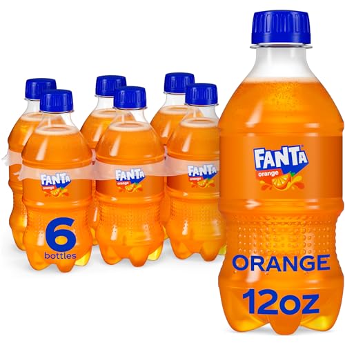 Image of Fanta Orange Soda Soft Drink Bottles, 12 fl oz, 6 Pack