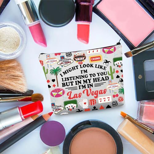 PLITI Las Vegas Makeup Bag Las Vegas Vacation Toiletry Bag Las Vegas Trip Gift Las Vegas Souvenir for Women Casino Gift (Might Las VegasU) - Image 4