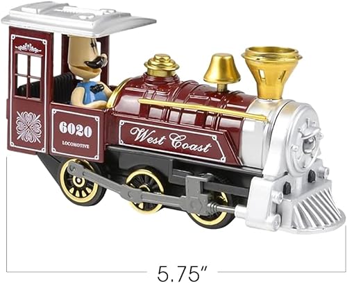 Miniatura 3 de ArtCreativity Pull Back Train Juguetes para niños juego de 2 tren de metal fundido con efectos de sonido y acción de extracción trenes Choo Choo