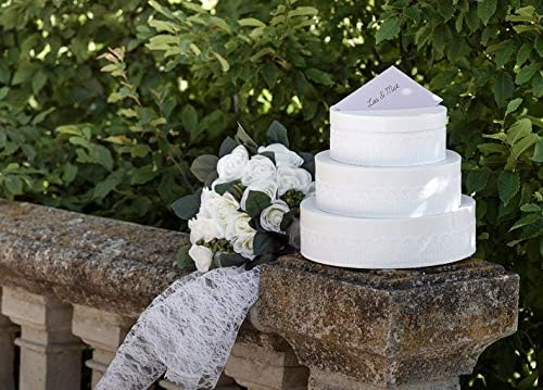 Santex Ref 5546 1 Urne Tirelire Gateau De Mariage Blanc 29 5cm Amazon Fr Cuisine Et Maison