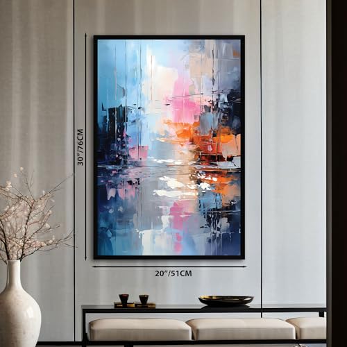 Image of The Castle Decor Abstract Wall Art | Big Size Modern Framed Painting for Living Room & Bedroom Decoration | Premium Gifting (20x30 Inches) (Design-2)