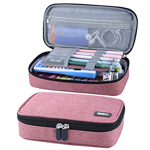 Image of Chelory Big Capacity Pencil Case Large Pencil Bag Pouch Pen Case Pencil Marker Holder Stationery Storage Makeup Bag for Office Supplies Adults