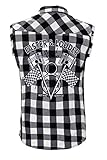 Camisa de cuadros King Kerosin con motivos bordados