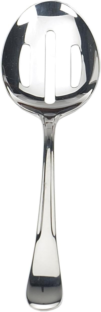 RSVP International Endurance Flatware Collection Stainless Steel, Dishwasher Safe, Slotted Serving Spoon