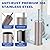 012 Premium 304 Stainless Steel Toilet Brush and Holder: Weighted Stable Base, Splash-Proof Design for 360° Thorough Cleaning & Space-Saving Storage,Nickel?012