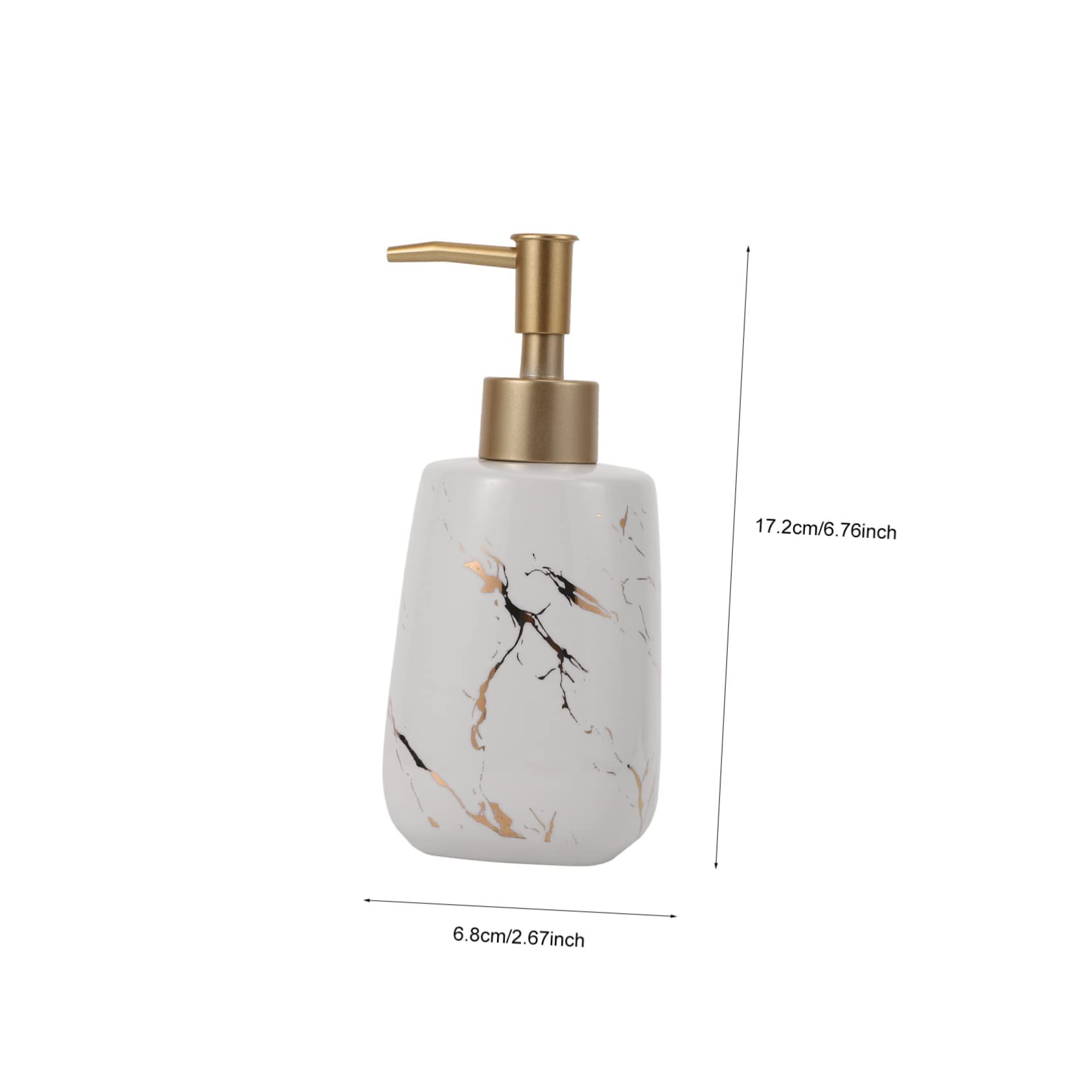 Ensemble de Salle de Bain 3 Pièces en Céramique Blanche, Style Marbre