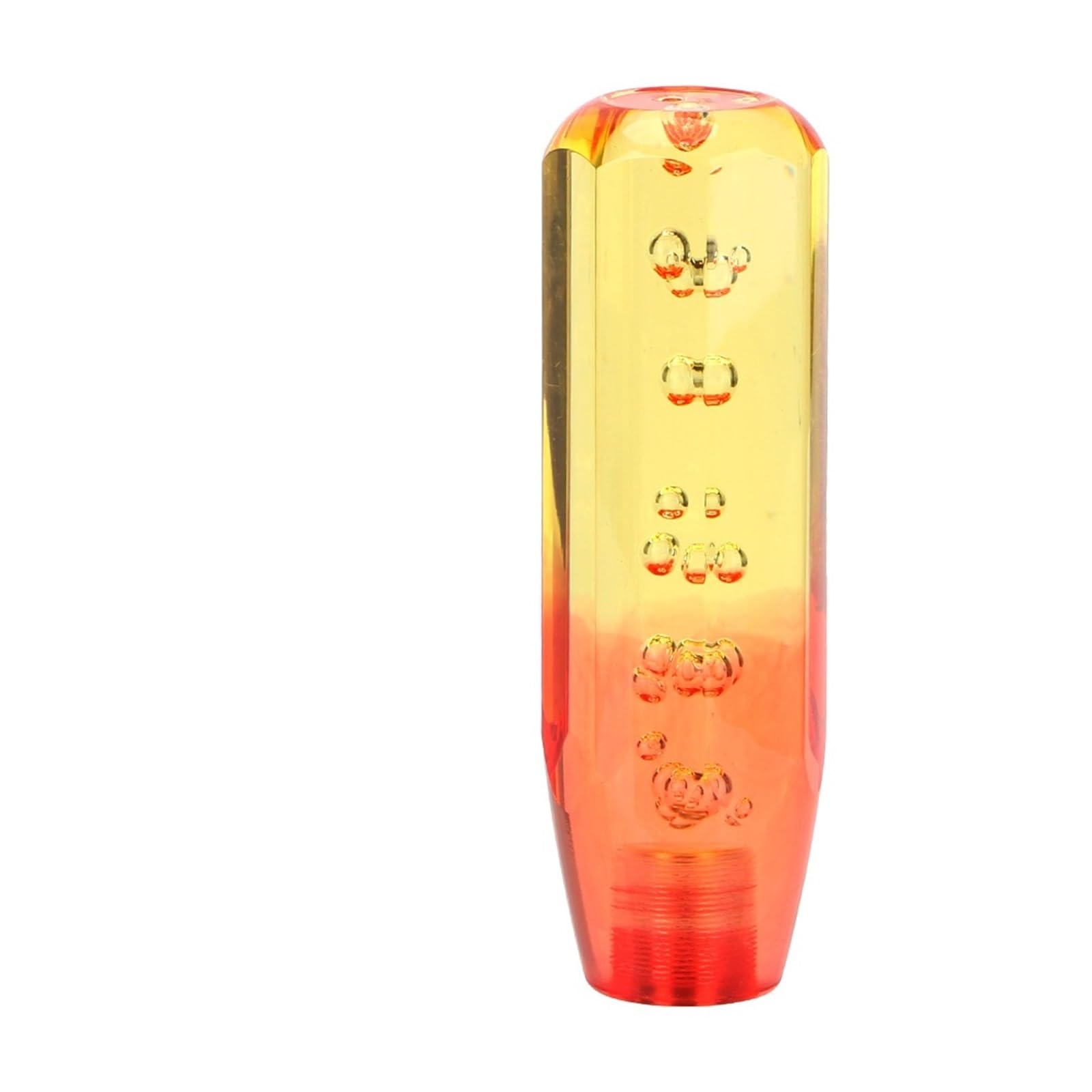 Rbevcrr Car Shift Lever Knob Universal 10/15CM Car Gear Shift Knob Manual Transmission Shifter Lever Crystal Bubble Decorative Stick Stick Shifter Pen(15cm Yellow and red)