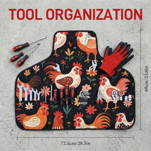 Delantal de trabajo con diseño de gallo y pollito miniatura 2