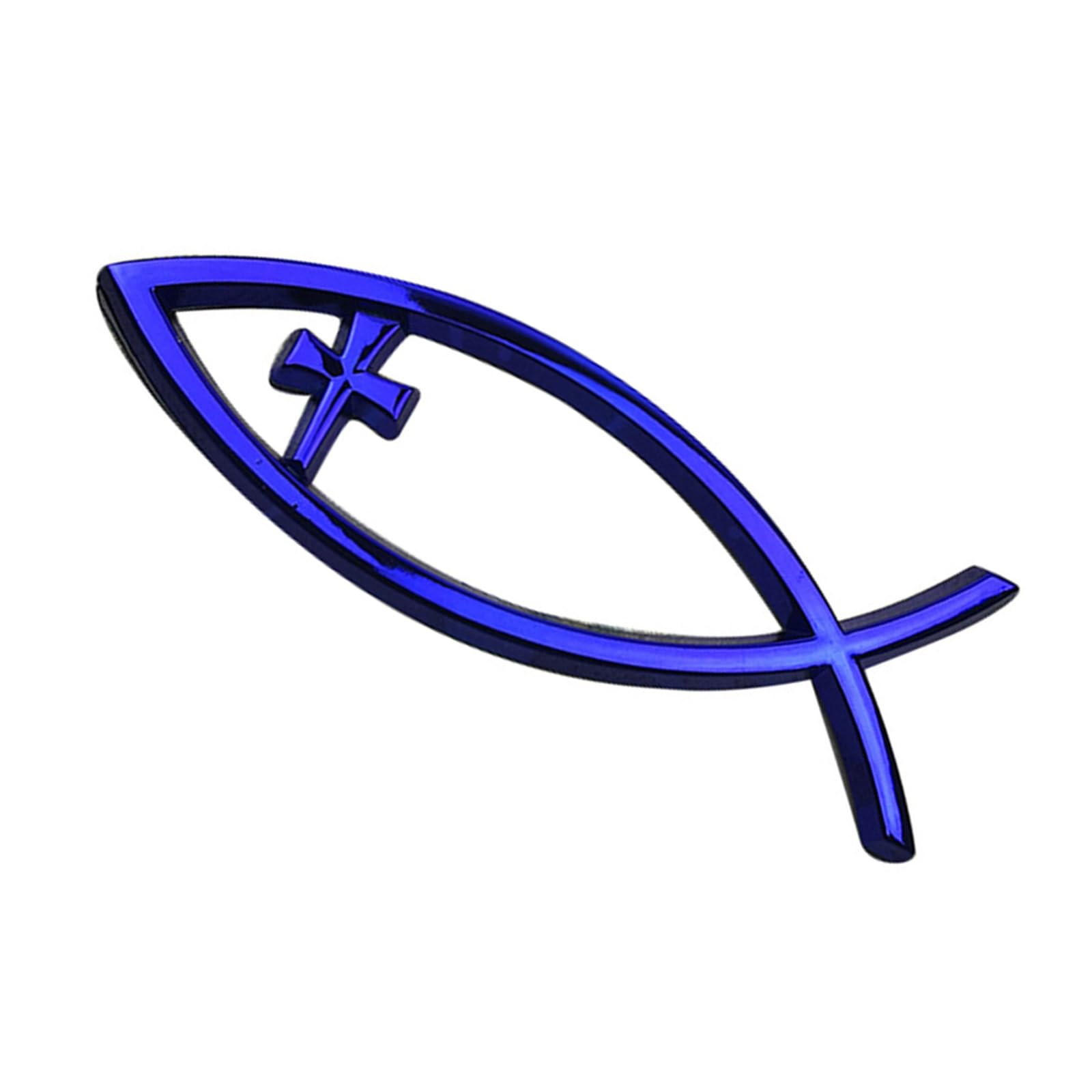 Savior Ichthys Fish Car Stickers Long Service Adhesive Badges Waterproof Car Decal Acrylic for Laptops & Refrigerators Waterproof Decal