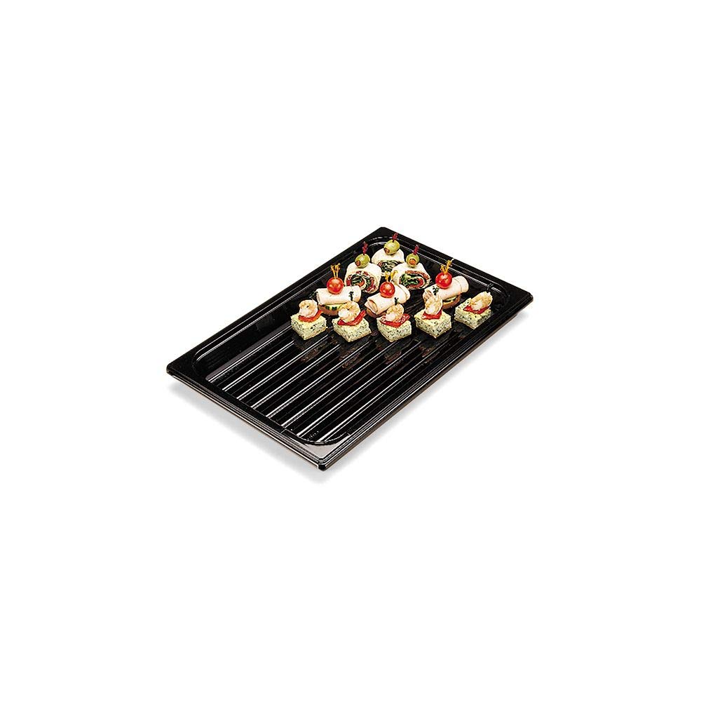 12" x 20" Polycarbonate Display Tray - Camwear by Cambro – 20" x 12" x 1.1", Polycarbonate, Black, Model 779319