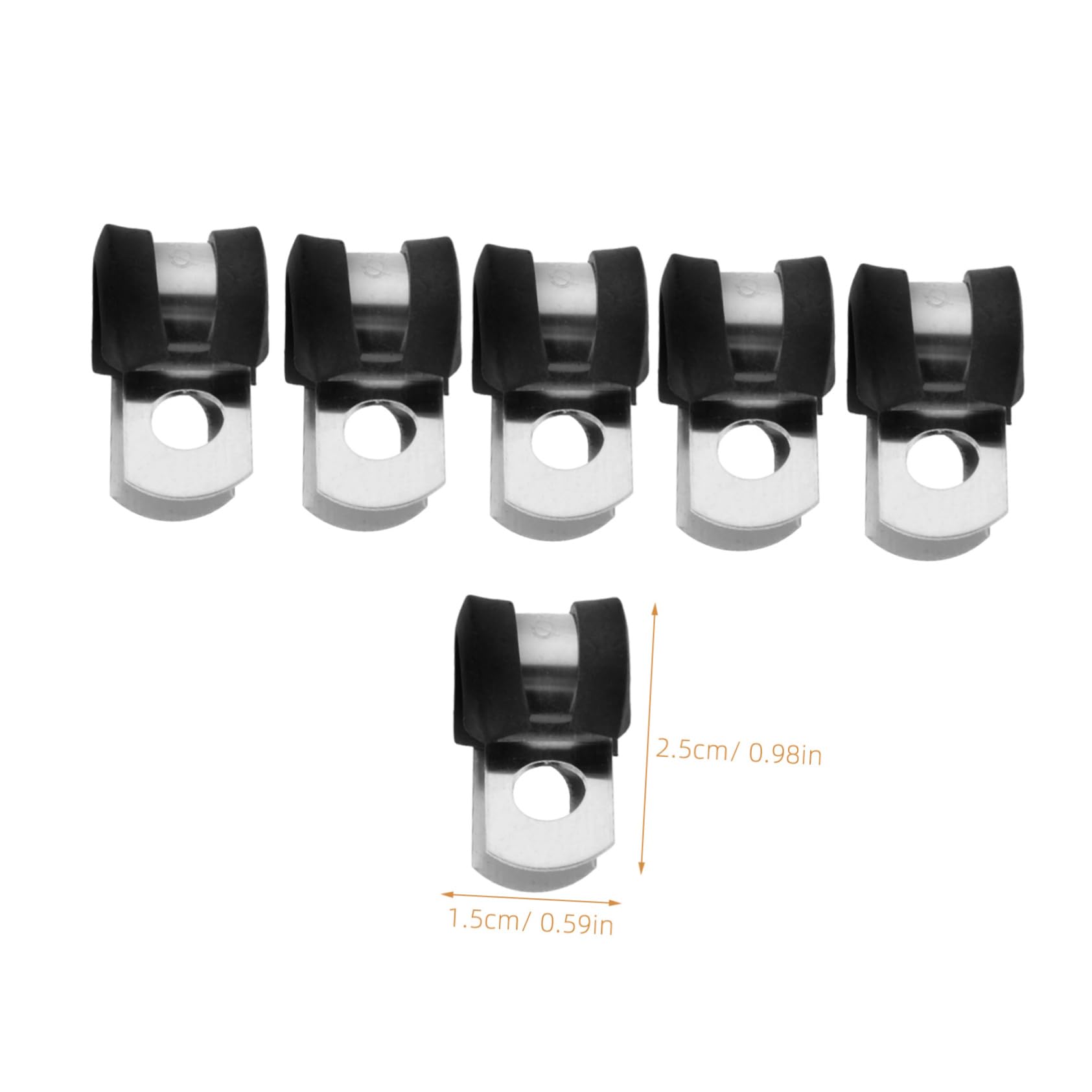 Beatifufu 20Pcs Heavy Duty Stainless Steel Wire Clamps with Rubber Cushion for Cables Tubes and Hoses Versatile Pipe Clamps for Projects and Various Applications