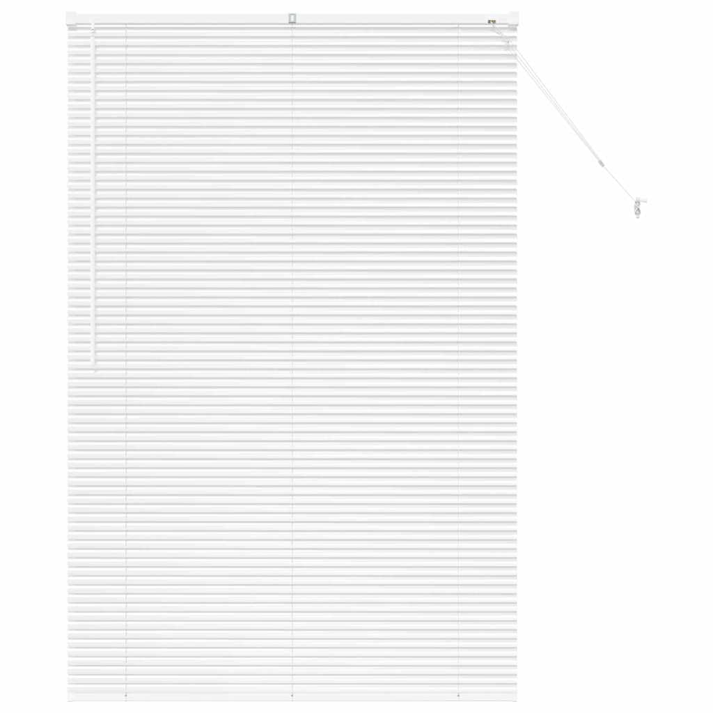 vidaXL Venetian Blinds Height Adjustable White 175 x 110 cm Aluminium, Modern Rectangular Aluminum Blinds, Adjustable Indoor Window Treatments, Light Control Privacy for Home Decor, Office