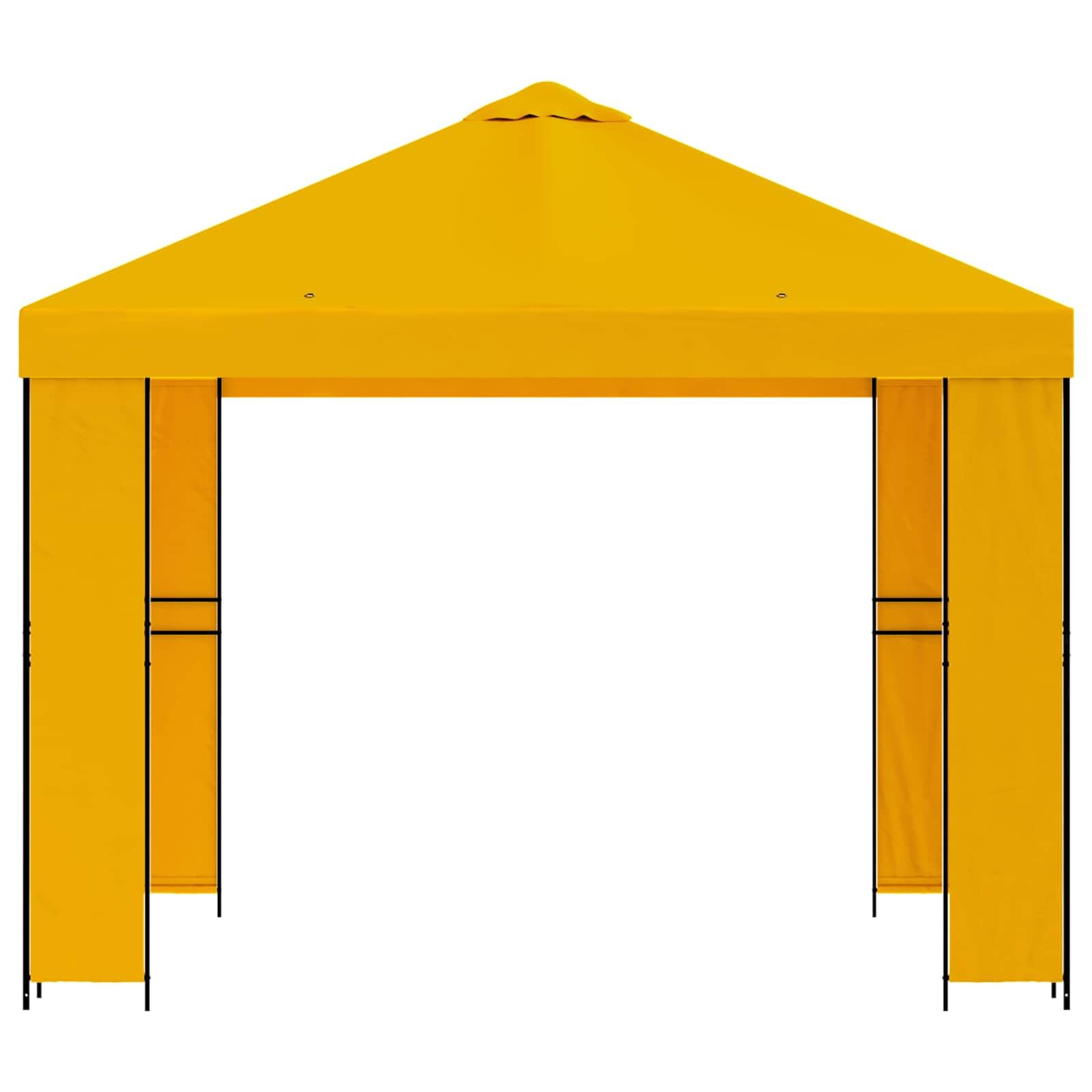 Pawilon 3 x 3 m żółty poliester stal