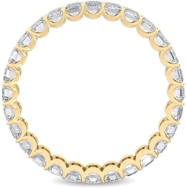Houston Diamond District 1 to 10 Carat Emerald Cut LAB GROWN Diamond Eternity Band (Color E-F Clarity VS2-SI1) - Image 2