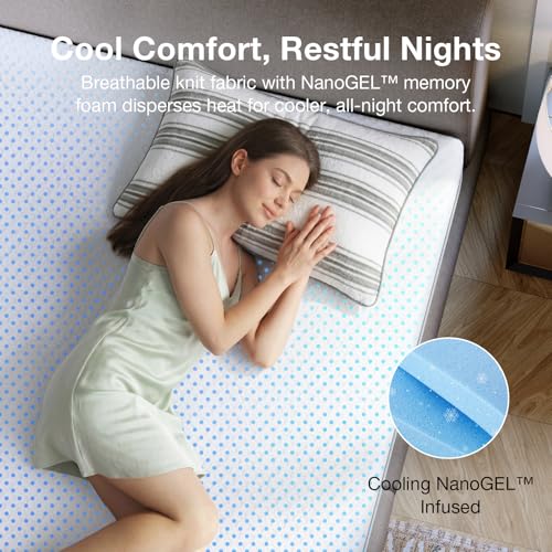 Image of Novilla King Mattress, 14 Inch King Size Mattress with Upgraded Dual-Support for Spinal Alignment & Pressure Relief, NanoGEL Memory Foam Mattresses, Cooling & Breathable, Ideal for Master Bedrooms