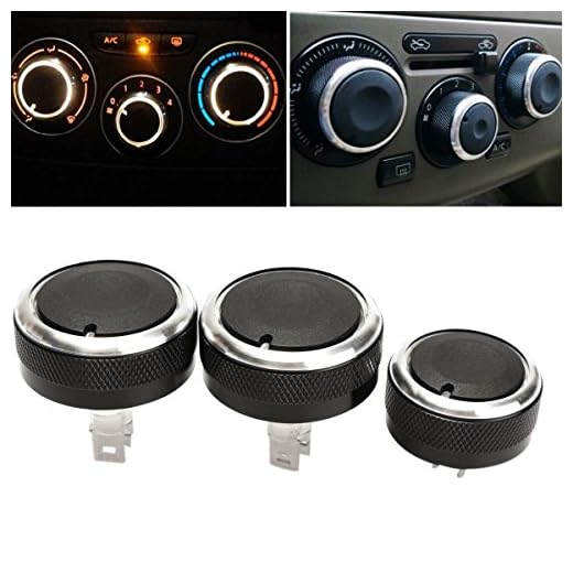 Alamor 3Pcs Aire Acondicionado Interruptor Perilla Botones Para Livina/Tiida/Genisss/Nv200