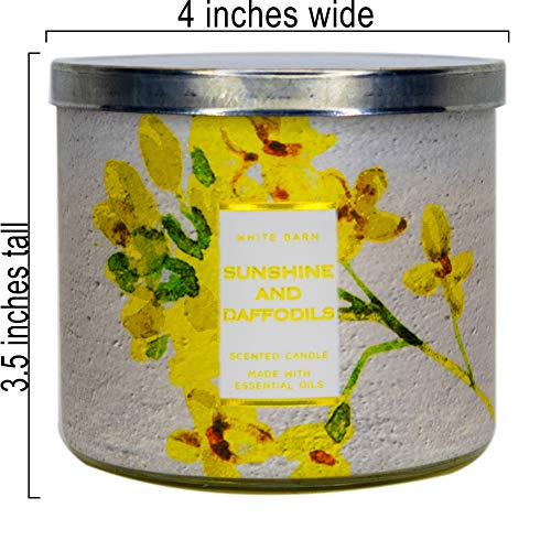 White Barn 3-Wick Candle W/Essential Oils - 14.5 Oz - 2021 Spring Scents! (Sunshine And Daffodils) #TOP3