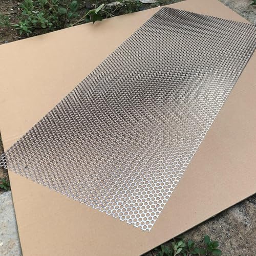 Hoja perforada de acero inoxidable 304 plata de 10x10cm 6