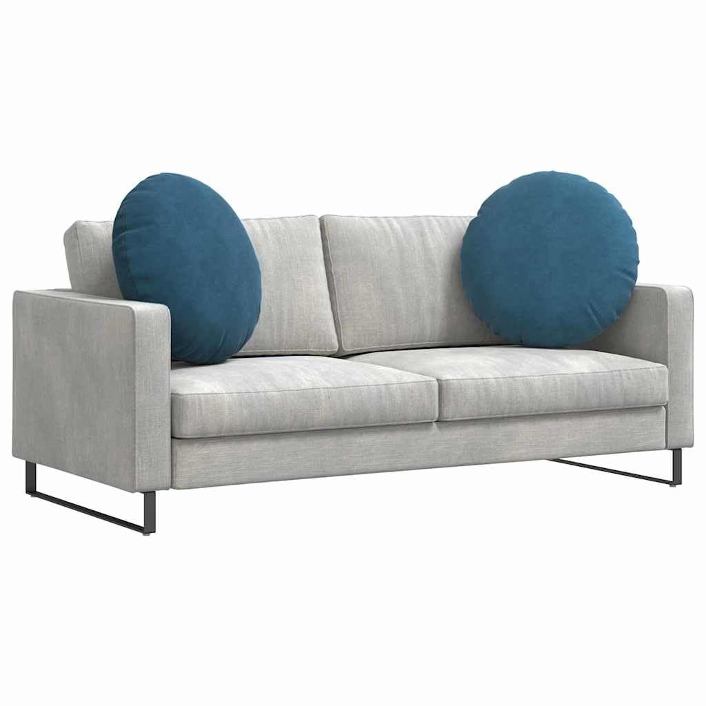 Juego de 2 cojines de asiento azul 60 x 60 x 21 cm – Cojín de suelo suave de terciopelo con cremallera – Cojín decorativo moderno para salón y dormitorio – Cojín de terciopelo con relleno de