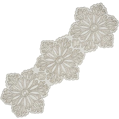 Elegant Glass Bead Beaded Runner 36 inch - 13"x36" Beaded