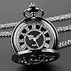 Tiong Gears Quartz Pocket Watch Vintage Hollow Steampunk Pocket Watch and Chain Roman Numerals for Men Women #1