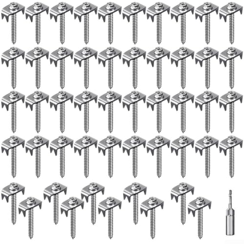 Paquete de 50 grapas fiables para valla hechas de acero inoxidable de alta calidad para garantizar fijaciones seguras en todo tipo de madera