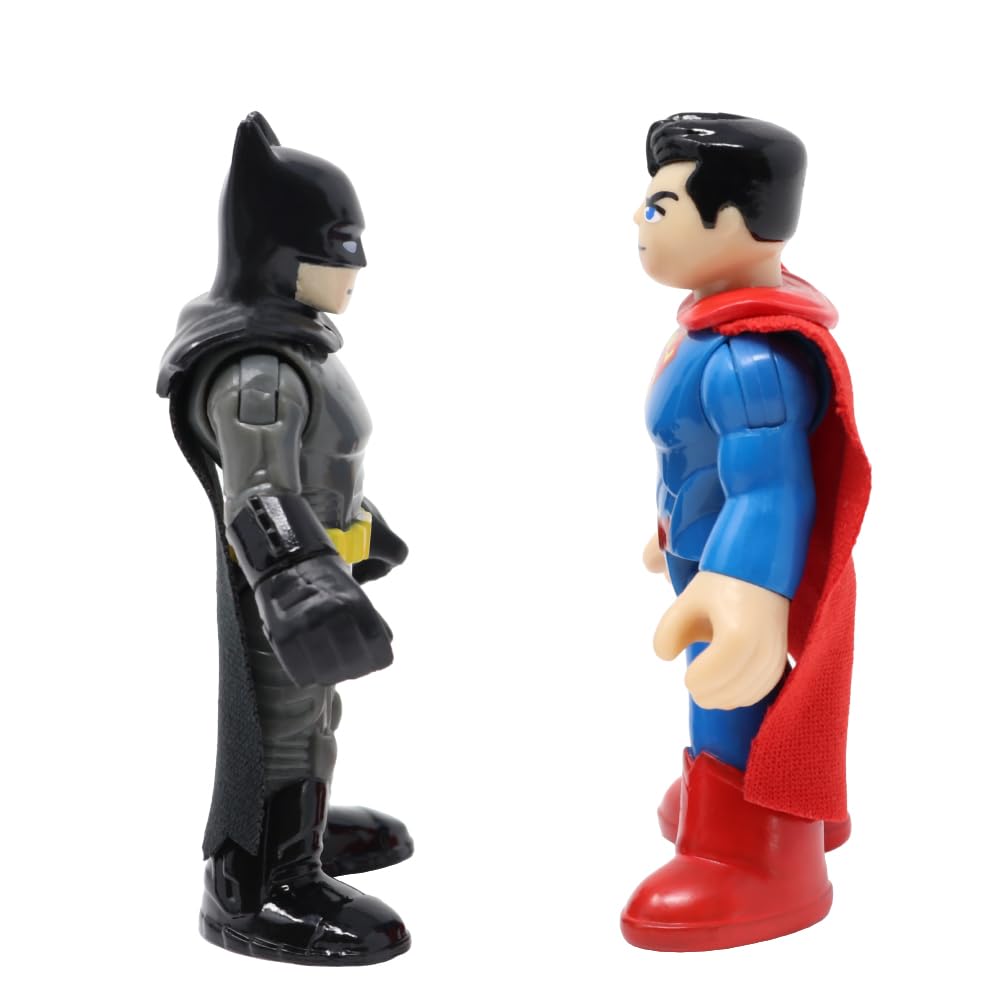 Części zamienne do Imaginext DC Super Friends Super Hero Flight City - DHT62 ~ zapasowe figurki Batmana i Supermana