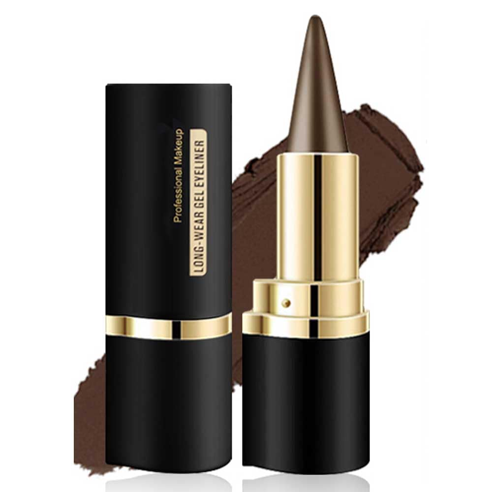 BANGFENG Ultra-Pigmented Brown Eyeliner – delineador de ojos for Bold, Goth-Inspired Looks, Waterproof & Smudge-Proof Formula, Long-Lasting & Intense Color for Dramatic and Smoky Eyes Makeup 1Pcs Brown