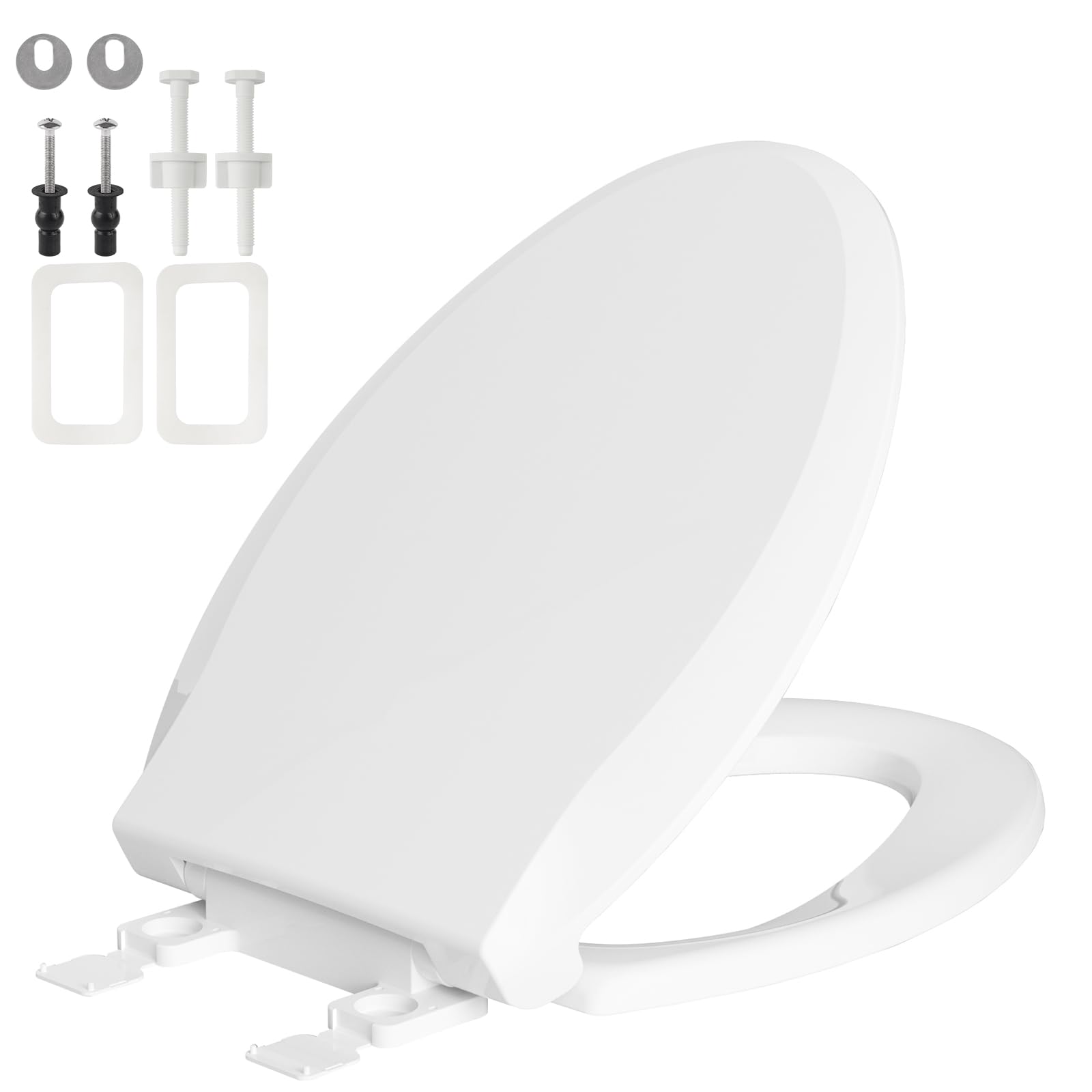 Toilet Seat Elongated with Slow Close Hinges Compatible with