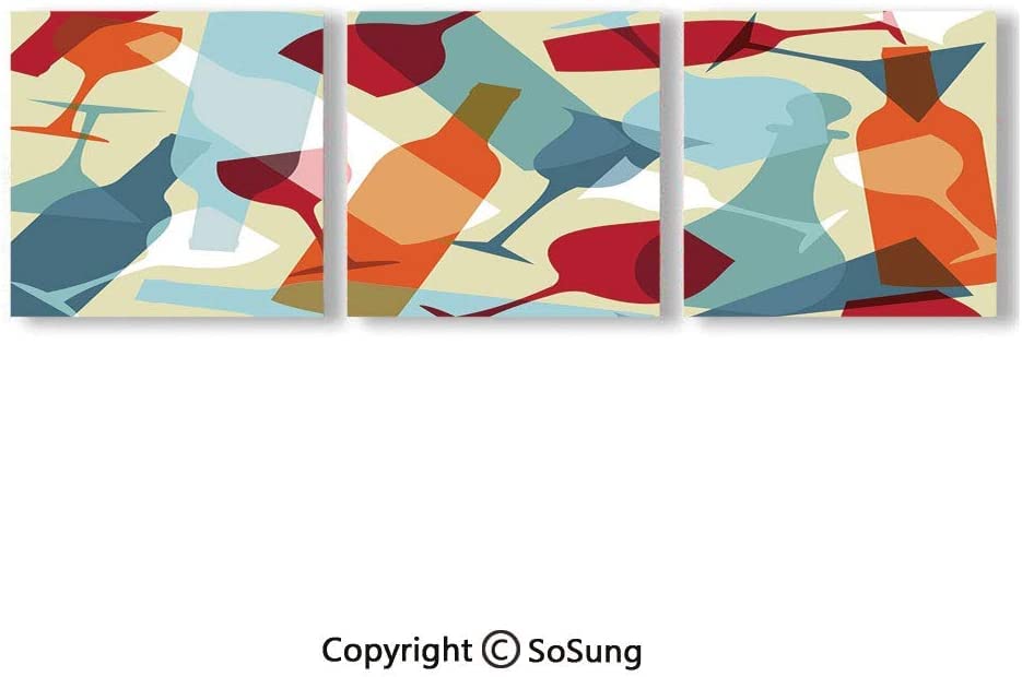 Amazon.co.jp: HADWAO 30*30cm*3pcs アートフレーム 3パネル花 ワーク