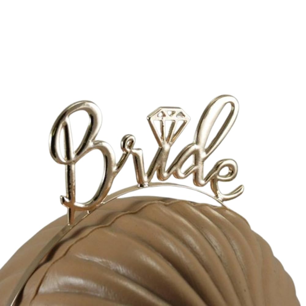 Partivitrini Bride Tek Taş Rose Gold Renk Metal Bekarlığa Veda Partisi Taç Parti1004
