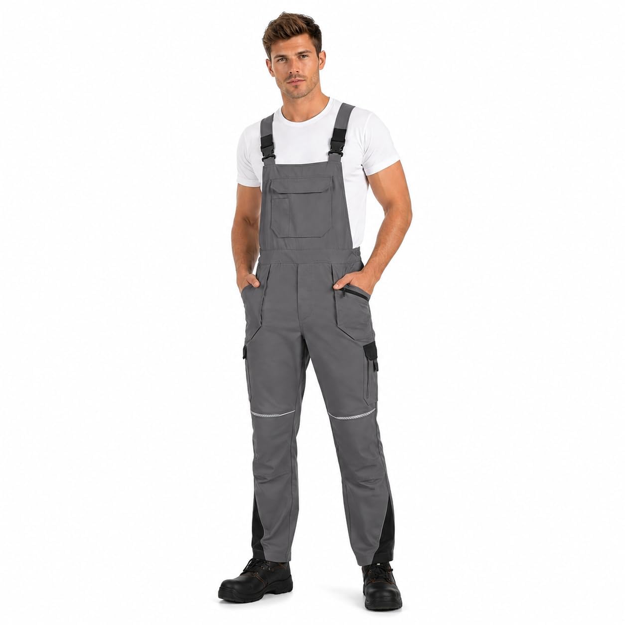 BWOLF DRIFT - Peto de trabajo para hombre, con peto, con bolsillos multifunción, tejido ripstop con muchos bolsillos