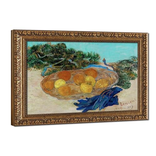 Toile nature morte d'oranges et de citrons Van Gogh tableau salon mural