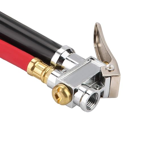 Miniatura 2 de Indicador de inflador de presión de neumáticos de aire, relleno de mandril doble de mano, para camiones y motocicletas, compatible con automóviles