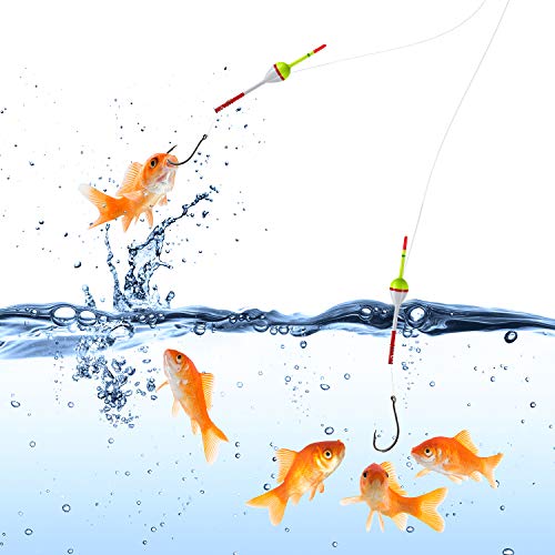 image for Sumind 10 Pieces Fishing Floats Balsa Wood Floats Oval Stick Floats Sl