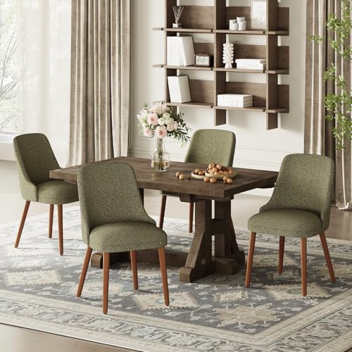 10 Best Fabric for Dining Chair Upholstery: Top Choices for Style and Durability 10 MALOL Dining Chairs Set of 4, Upholstered Dining Room Chair with Wood Legs, High-Back Padded Kitchen Chairs for Dining Room/Restaurant/Cafe, Green