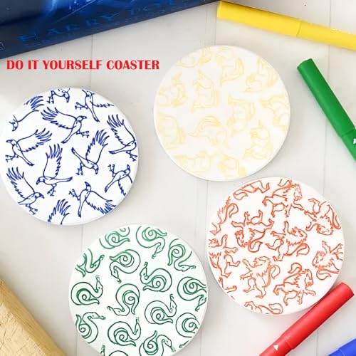 Image of MDF Coasters for DIY Art & Craft | Tea Coasters | for Resin Art | Pack of 12pcs, 2 Inch Round Shape | Wooden Brown Color
