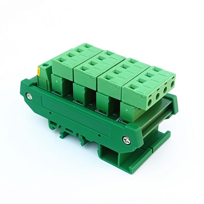 Slim DIN Rail Mount 10A/300V 5x4 Position Pluggable Screw Terminal Block Distribution Module.