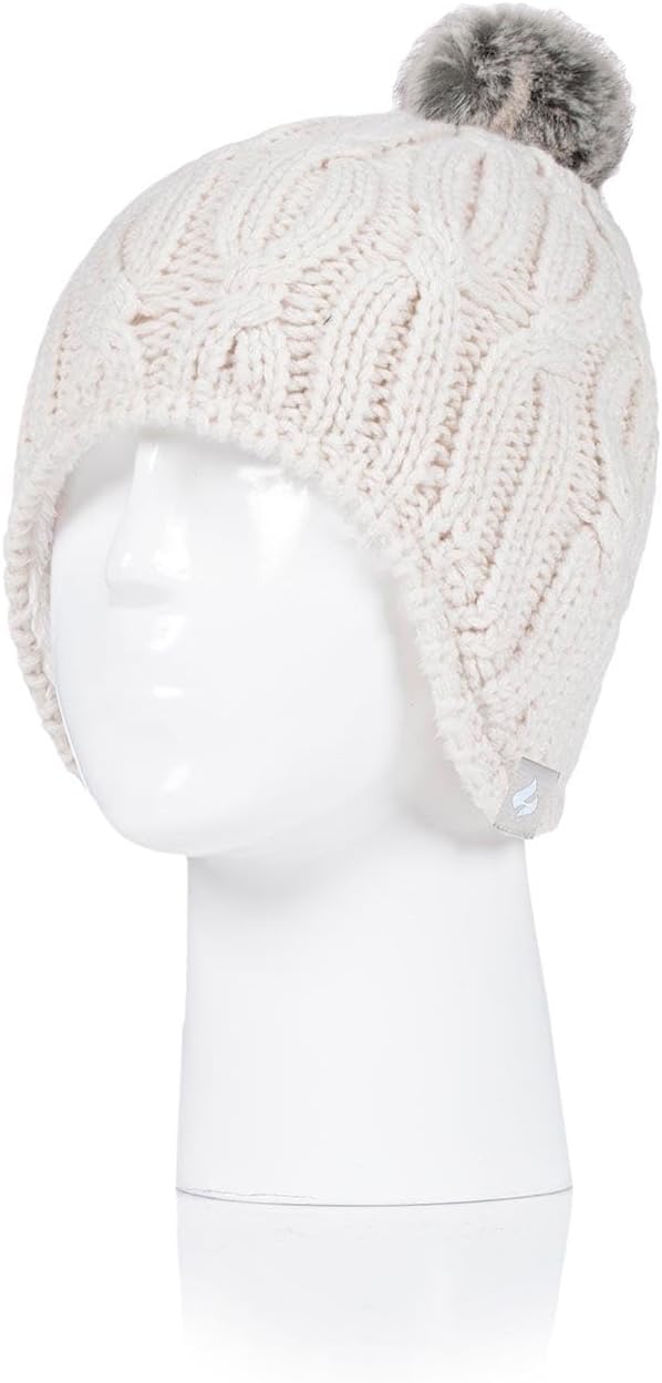 HEAT HOLDERS Women's Lowther Hat - Thick, Soft & Warm Hat for Women - Knitted Beanie - Cute Winter Gear | Black/One Size