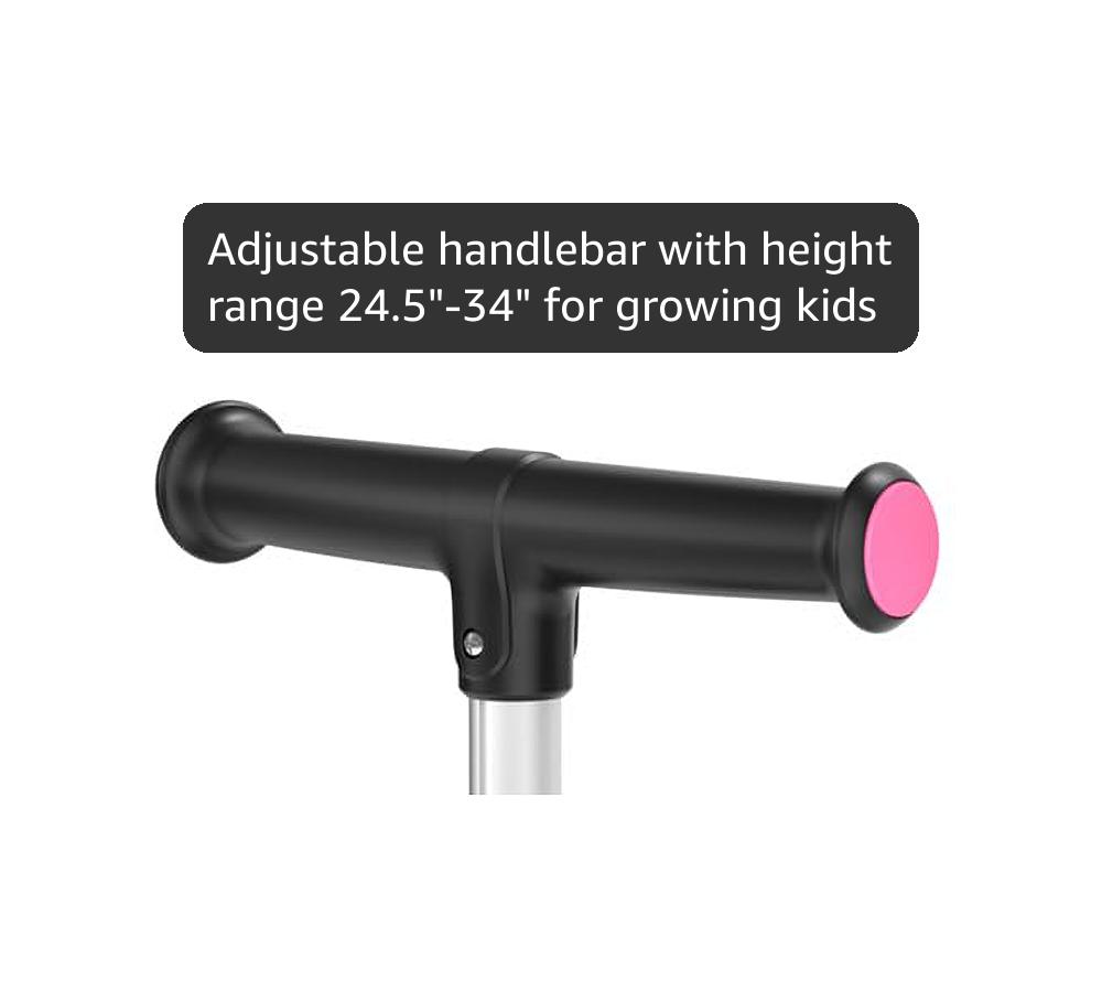 TONBUX Kids Scooter, Light Up 3 Wheel Kick Scooters for Kids 3-12, Folding Scooters with Adjustable Height - Toddler Scooter Lean-to-Steer & Widen Anti-Slip Deck