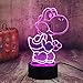 Gioco 3D LED luce notturna Yoshi 7 colori cangianti lampada da tavolo USB Cooles Baby luce notturna decorazione camera action giocattolo Yoshi giocattolo acrilico simpatico
