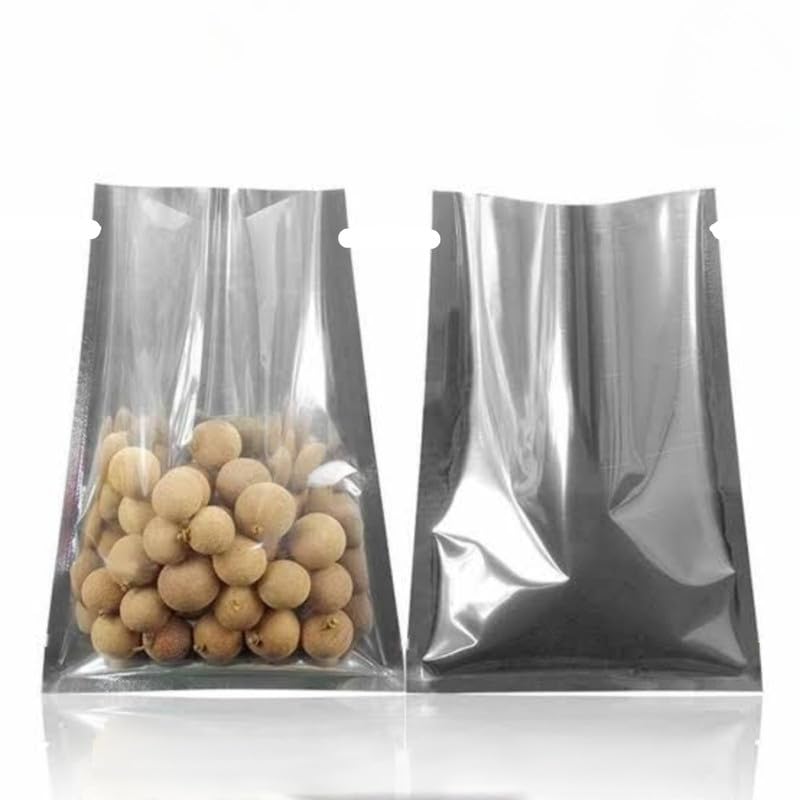 Deera Flat Storage Pouch Semi-Silver Top Open PET+Poly Food Grade Material Reusable & Heat Sealable Food Packaging Bag (Size-50gm, 4 Inch X 6 Inch) Pack of - 25-image-14