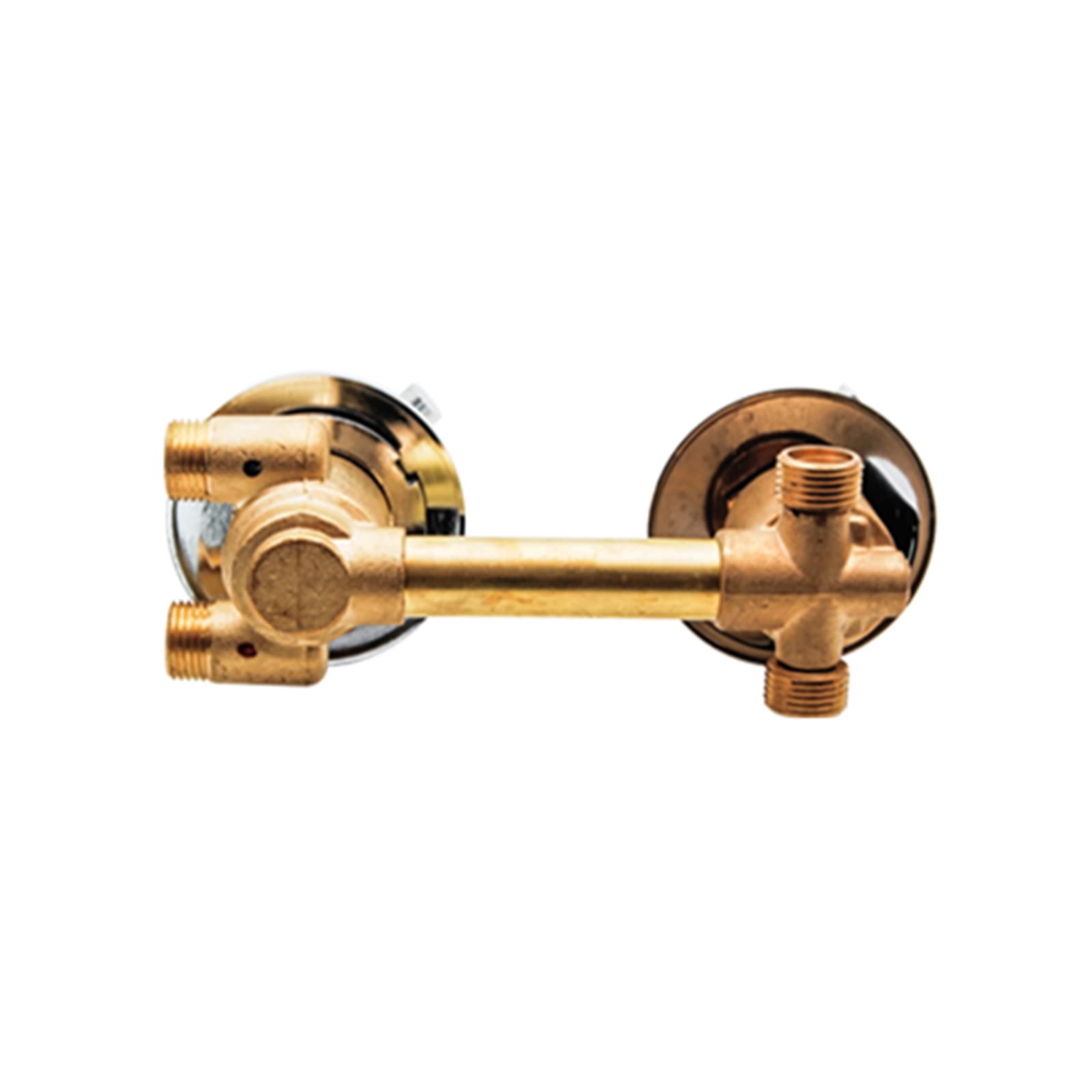 ZYCHSJXA 2/3/4/5-Way Brass Thermostatic Shower Faucet Mixing Valve Diverter - G1/2 Thread Temperature Control Tap with Auto-Thermostat for Bathroom, Cartridge (2 Outputs, 12.5cm)