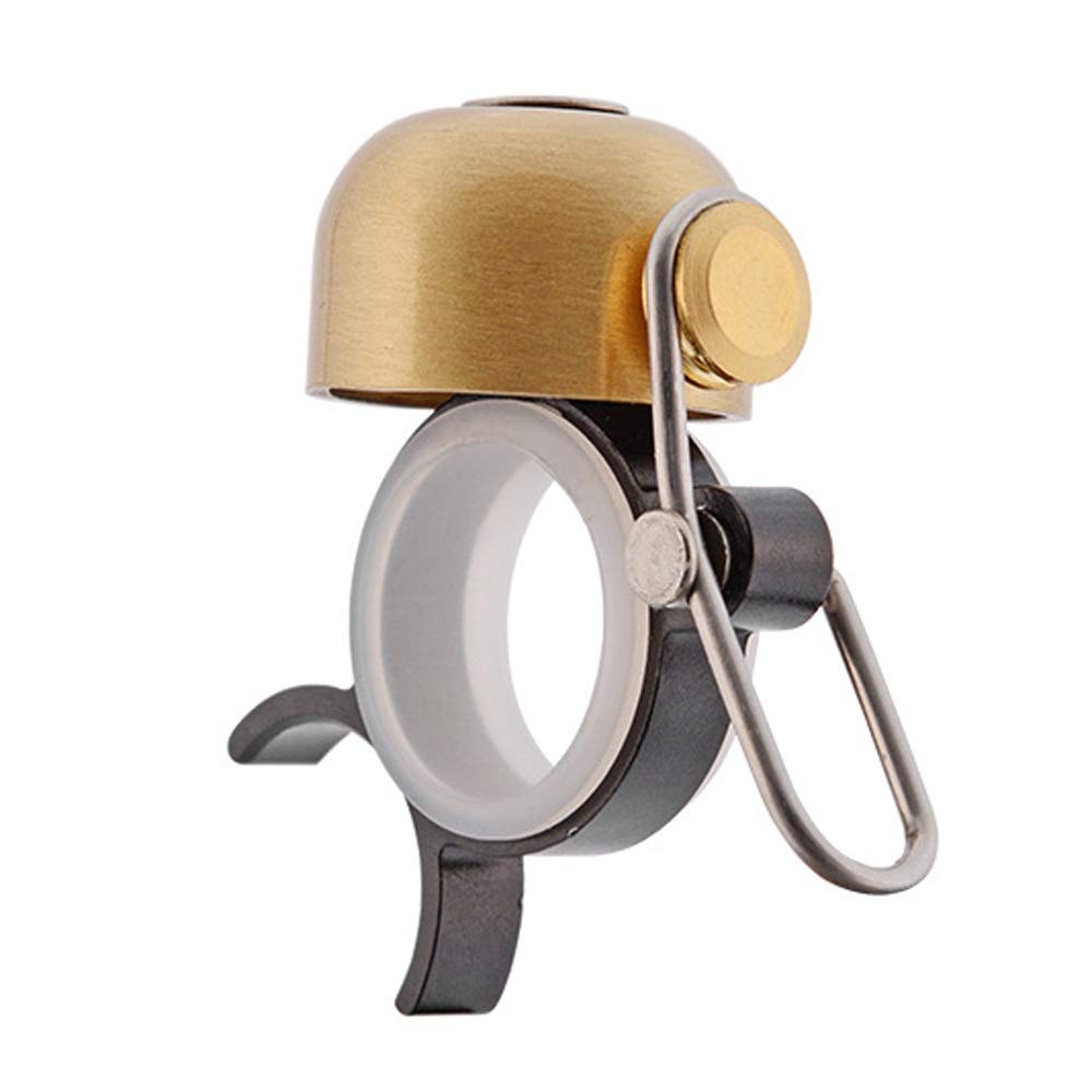 Fahrrad-Lenkerglocke Fahrradglocke Fahrradklingel Mini-Größe Fahrradzubehör Klarer Klang Fahrradhupe Ring Mountainbike Rennradklingel Kind Mädchen Junge Lauter langer klarer Klang(Brass)