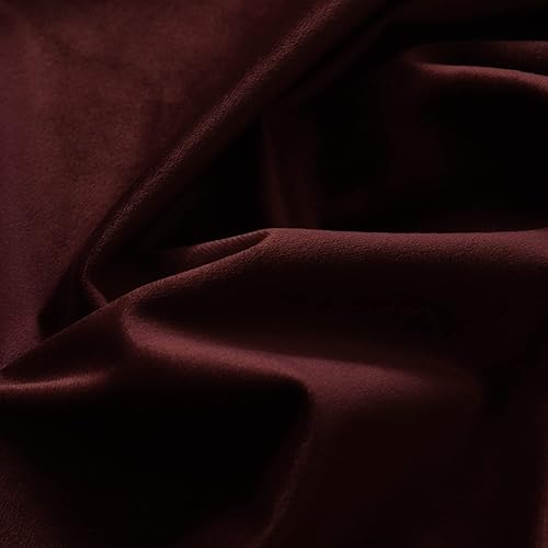Miniatura 9 de Roslynwood Cortina de Terciopelo Vino Rubí de 108 pulgadas de Largo - Cortinas que Bloquean la Luz con Bolsillo para Barra, Aislamiento Térmico,