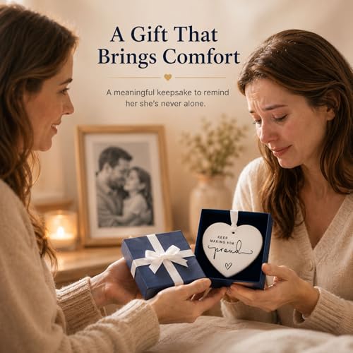Image of Memorial Keepsake for Dad, Grandfather or Loved One, Sympathy Gift for Loss of a Special Man, Bereavement Remembrance Gift, Keep Making Him Proud Memorial Ornament